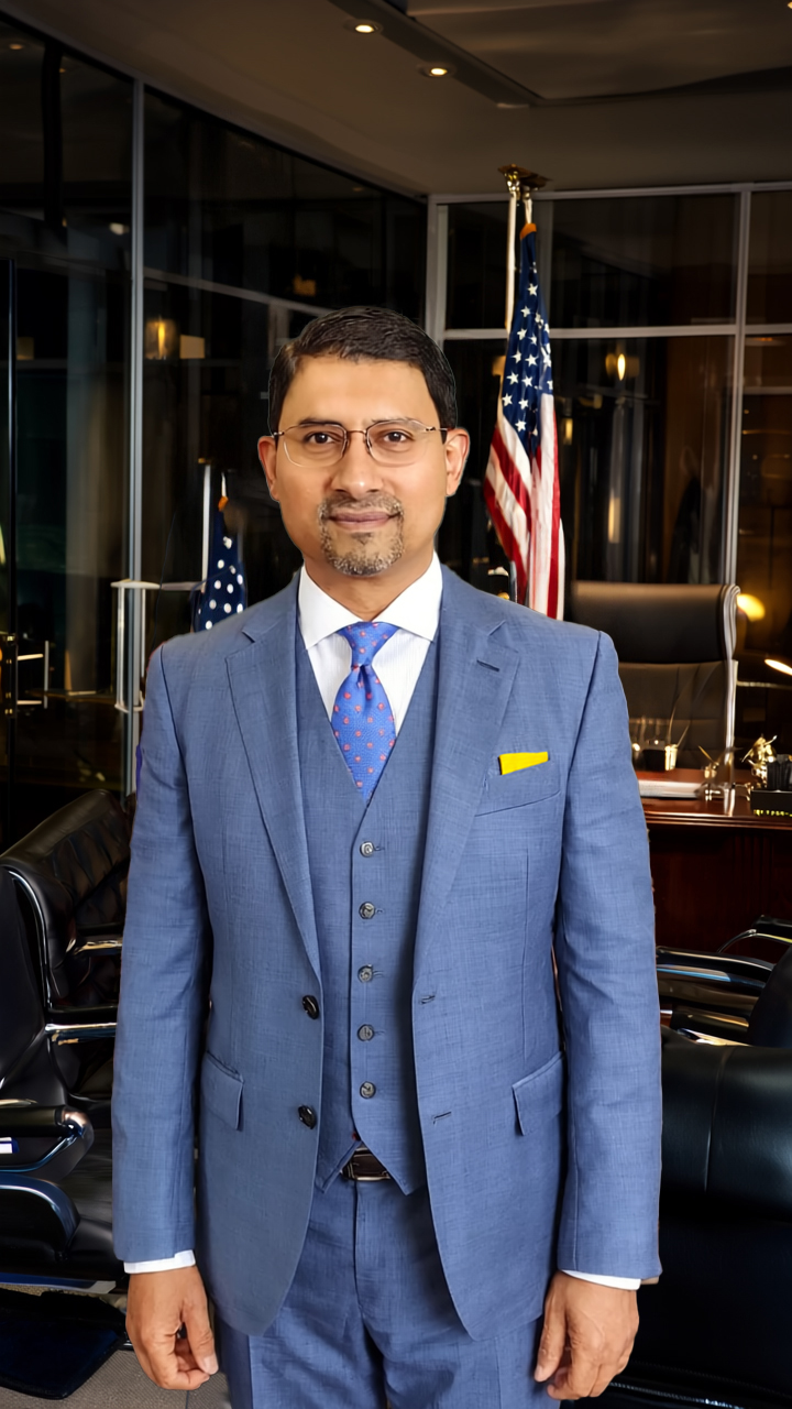 Illustrative photograph of a business professional in a suit