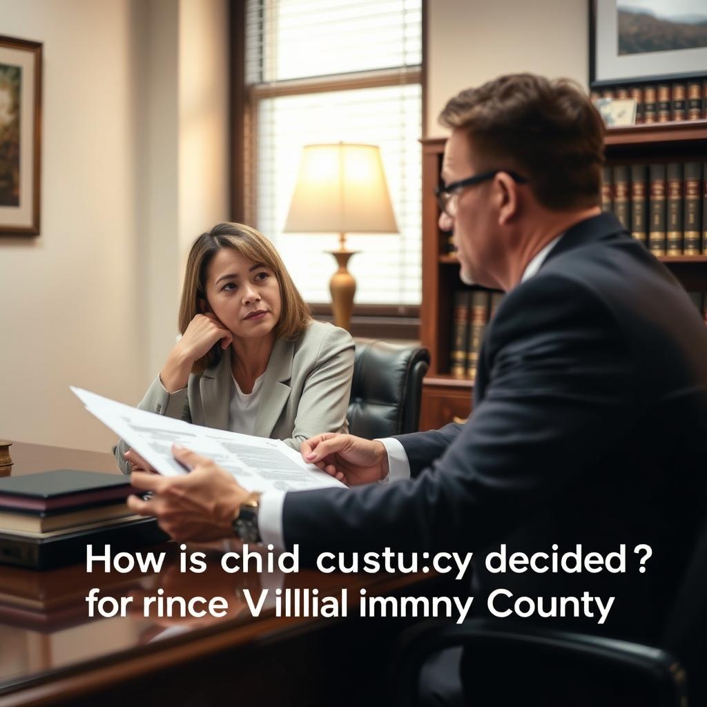 How is child custody decided in Prince William County